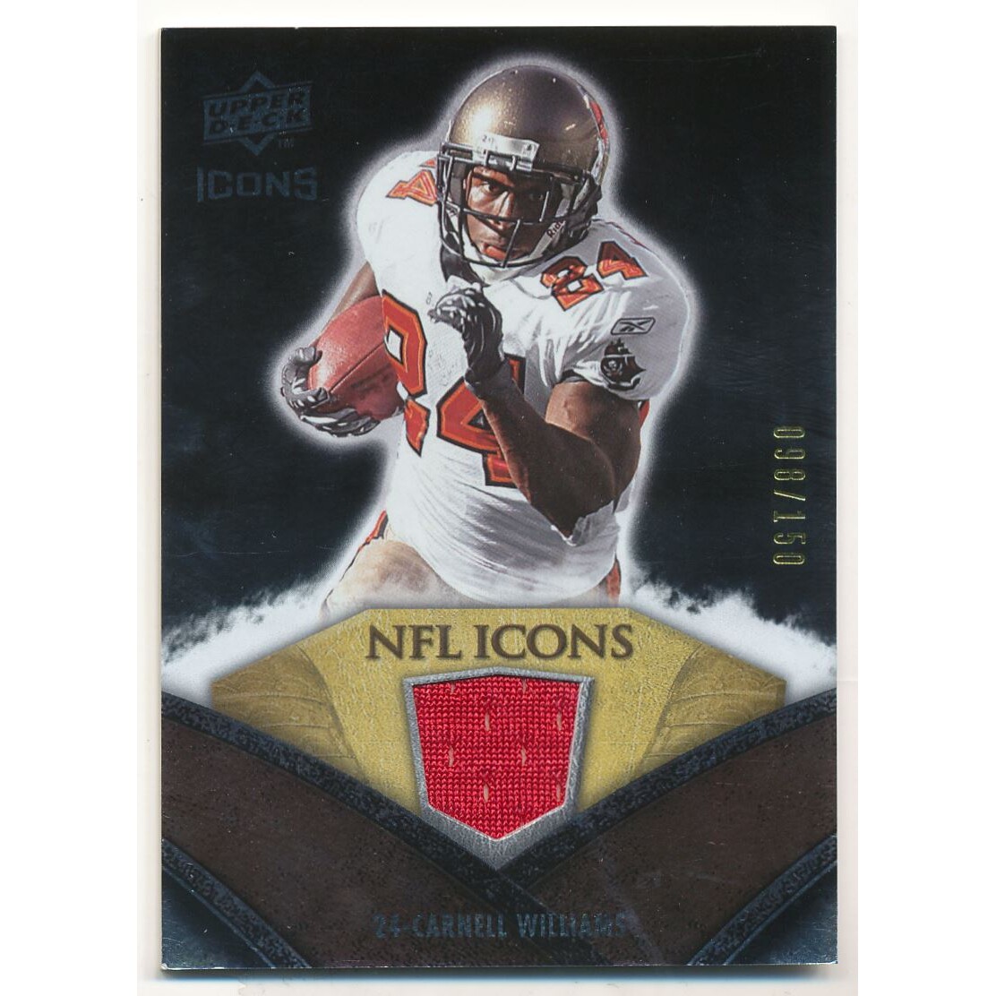 2008 Upper Deck Icons NFL Icons Jersey Silver #NFL11 Cadillac Williams