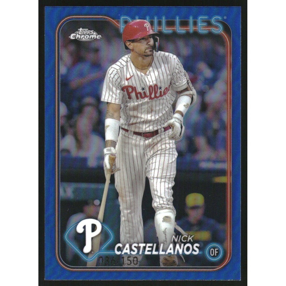 2024 Topps Chrome Blue Refractors #219 Nick Castellanos. rookie card picture