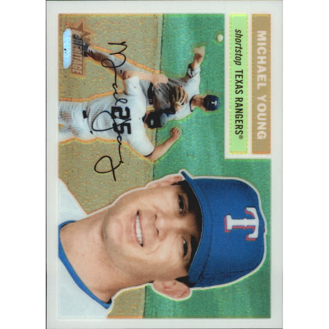 2005 Topps Heritage Chrome Refractors #THC58 Michael Young. rookie card picture