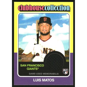 2024 Topps Heritage Clubhouse Collection Relics #CCRLMA Luis Matos