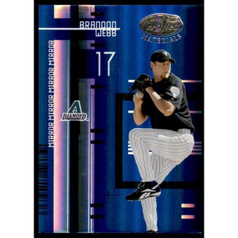 2005 Leaf Certified Materials Mirror Blue #14 Brandon Webb
