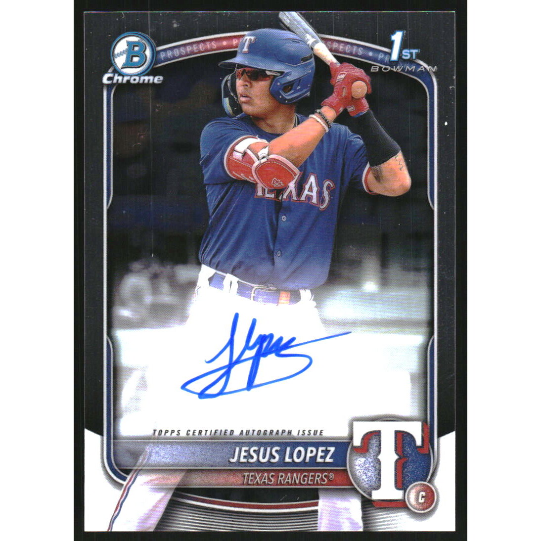 2025 Bowman Chrome Prospect Autographs #CPAJLO Jesus Lopez. rookie card picture
