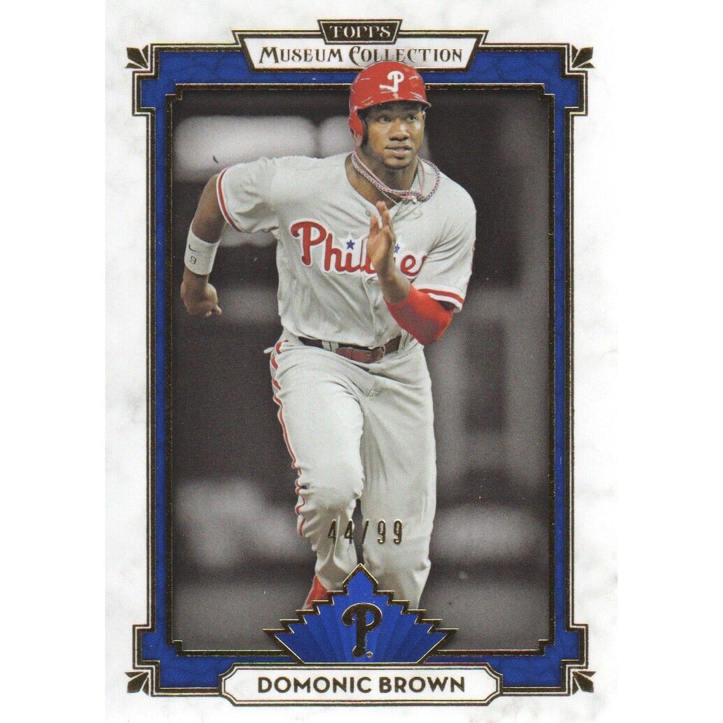 2014 Topps Museum Collection Blue #91 Domonic Brown. rookie card picture