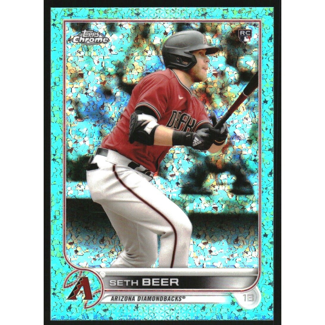 2022 Topps Chrome Aqua Mini-Diamond Refractors #186 Seth Beer. rookie card picture