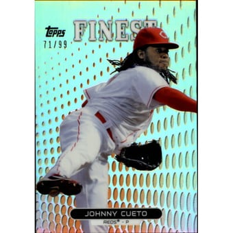 2013 Finest Orange Refractors #18 Johnny Cueto