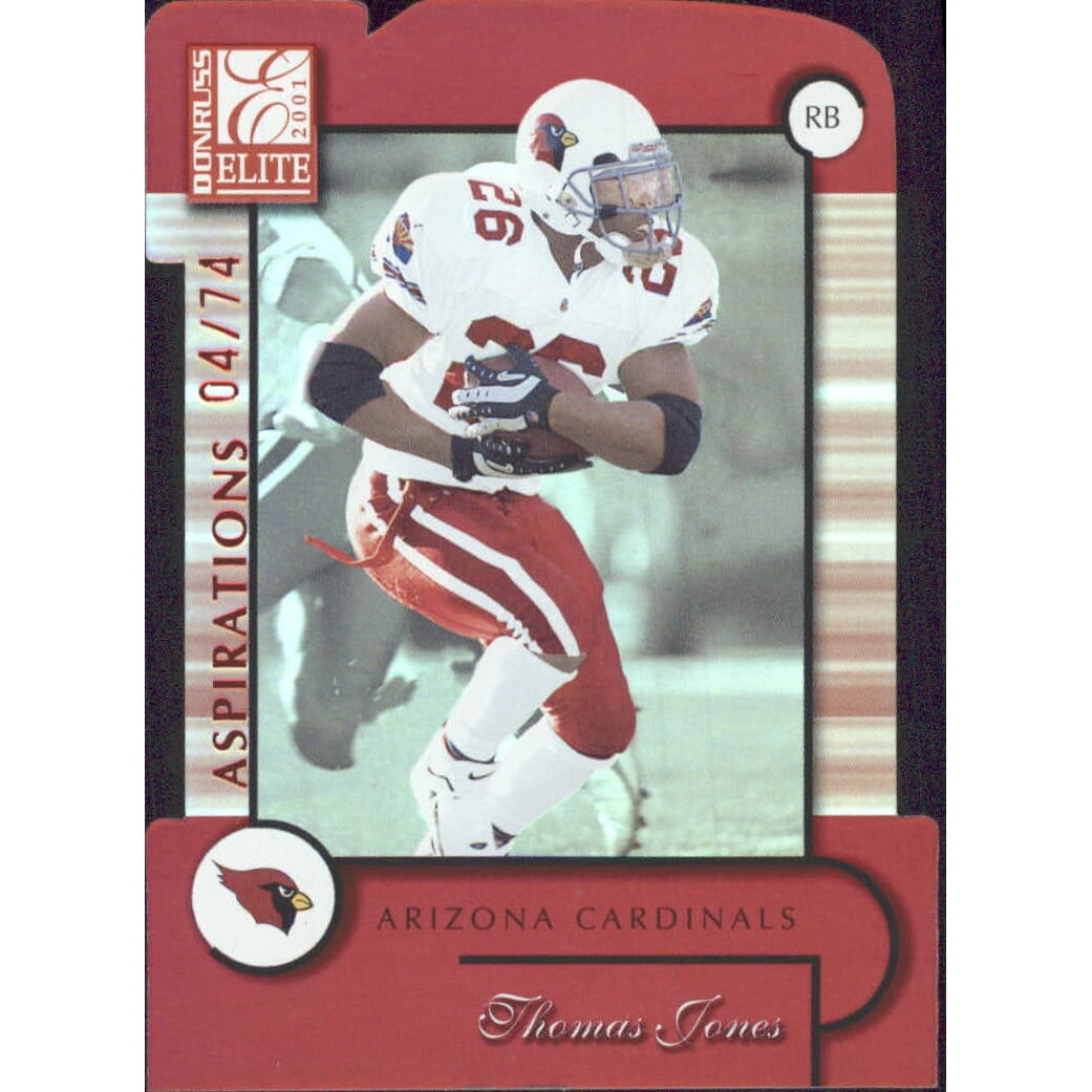 2001 Donruss Elite Aspirations #3 Thomas Jones/74. rookie card picture