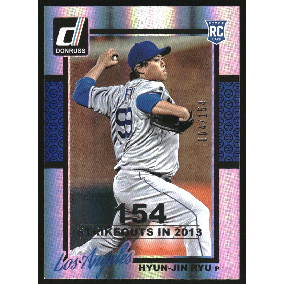 2014 Donruss Stat Line Season #133 Hyun-Jin Ryu/154. rookie card picture