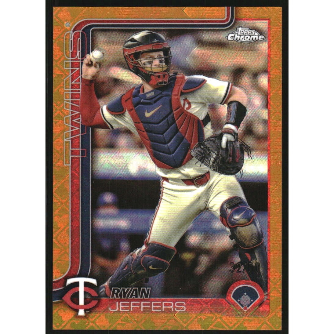 2025 Topps Chrome Logofractor Gold Refractors #65 Ryan Jeffers. rookie card picture