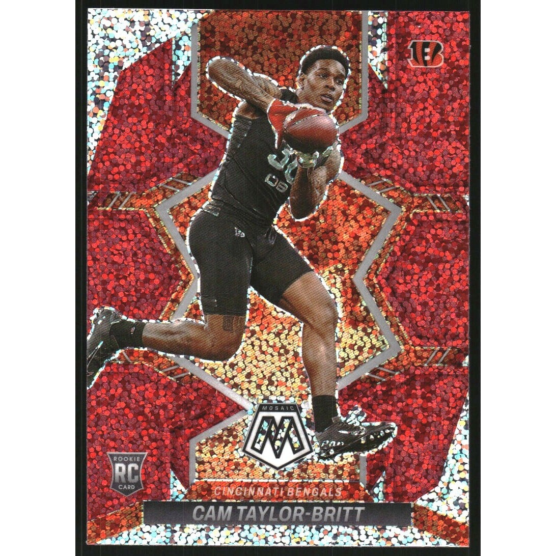 2022 Panini Mosaic Red Sparkle #393 Cam Taylor-Britt. rookie card picture