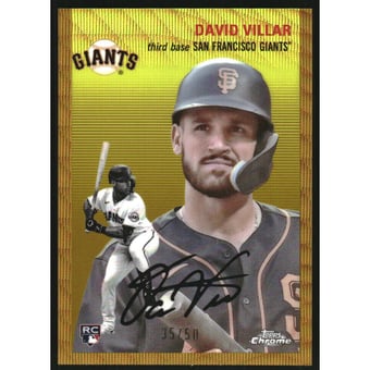 2023 Topps Chrome Platinum Anniversary Gold Wave Refractors #48 David Villar