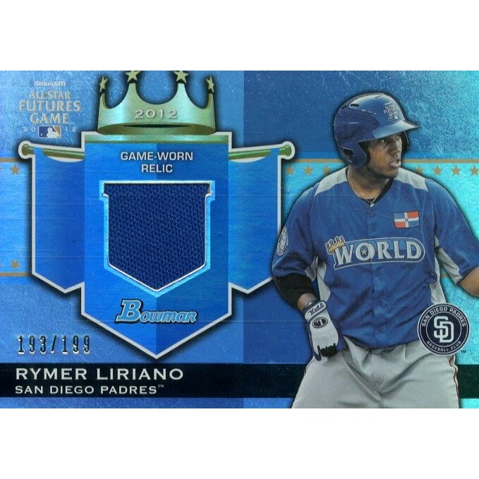 2012 Bowman Draft Future's Game Relics #RL Rymer Liriano. rookie card picture