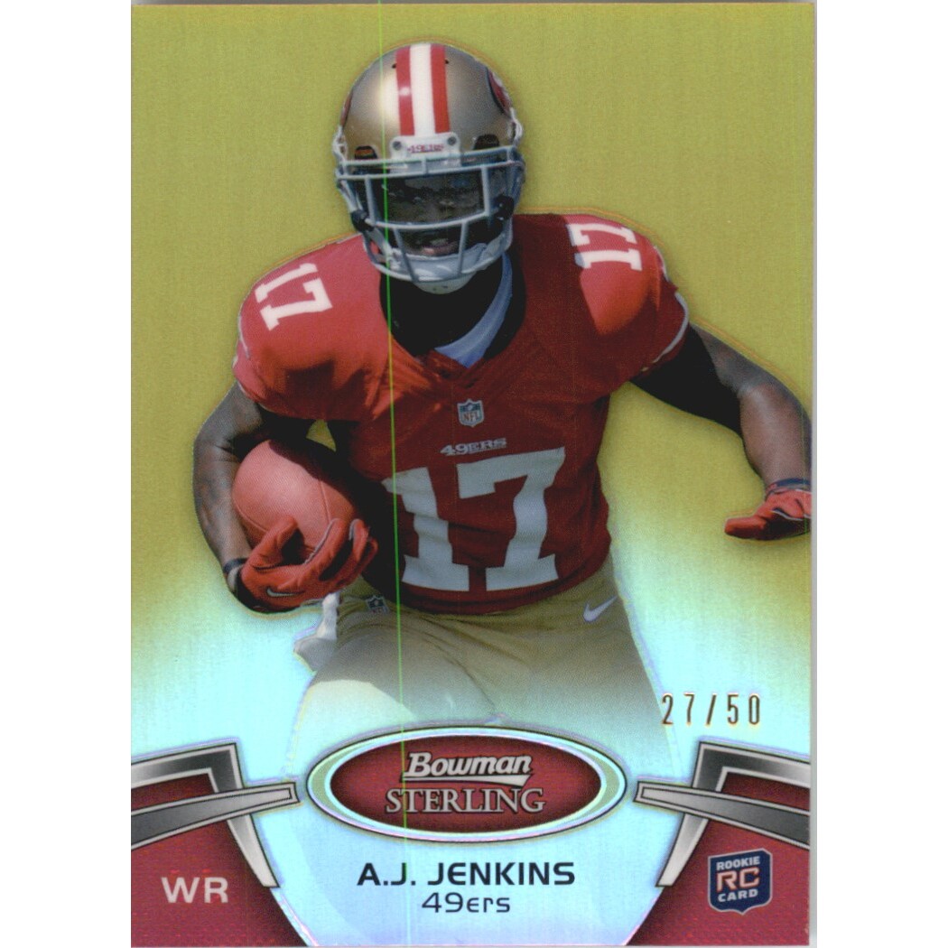 2012 Bowman Sterling Gold Refractors #71 A.J. Jenkins