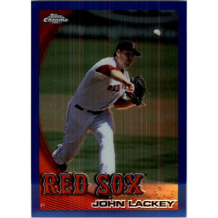 2010 Topps Chrome Blue Refractors #19 John Lackey. rookie card picture
