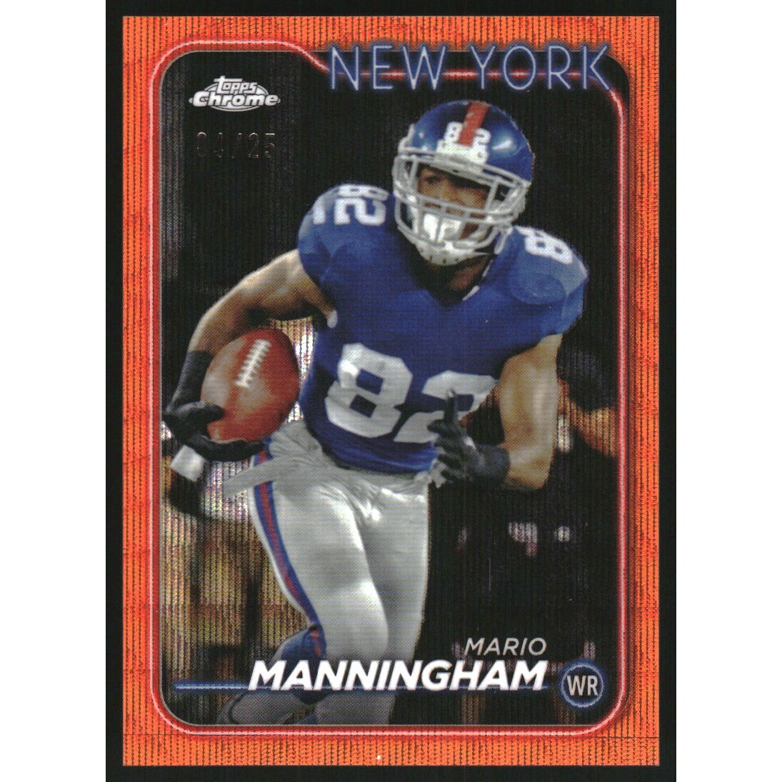 2024 Topps Chrome Orange Wave Refractors #145 Mario Manningham