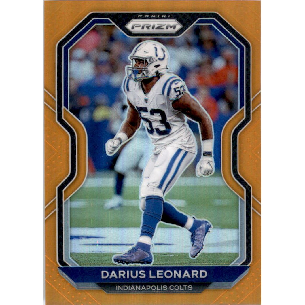 2020 Panini Prizm Prizms Orange #89 Darius Leonard. rookie card picture