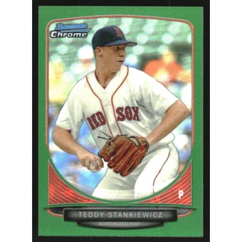 2013 Bowman Chrome Mini Green Refractors #215 Teddy Stankiewicz