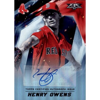 2017 Topps Fire Autographs #FAHO Henry Owens/466