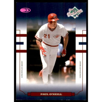 2004 Donruss World Series Blue HoloFoil 100 #52 Paul O'Neill Reds