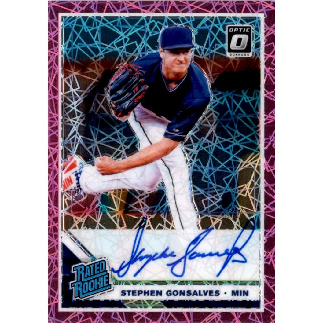 2019 Donruss Optic Rated Rookies Signatures Pink Velocity #42 Stephen Gonsalves. rookie card picture