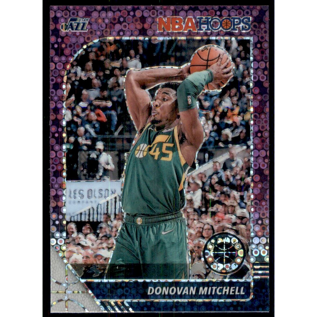 2019-20 Hoops Premium Stock Prizms Purple Disco #185 Donovan Mitchell