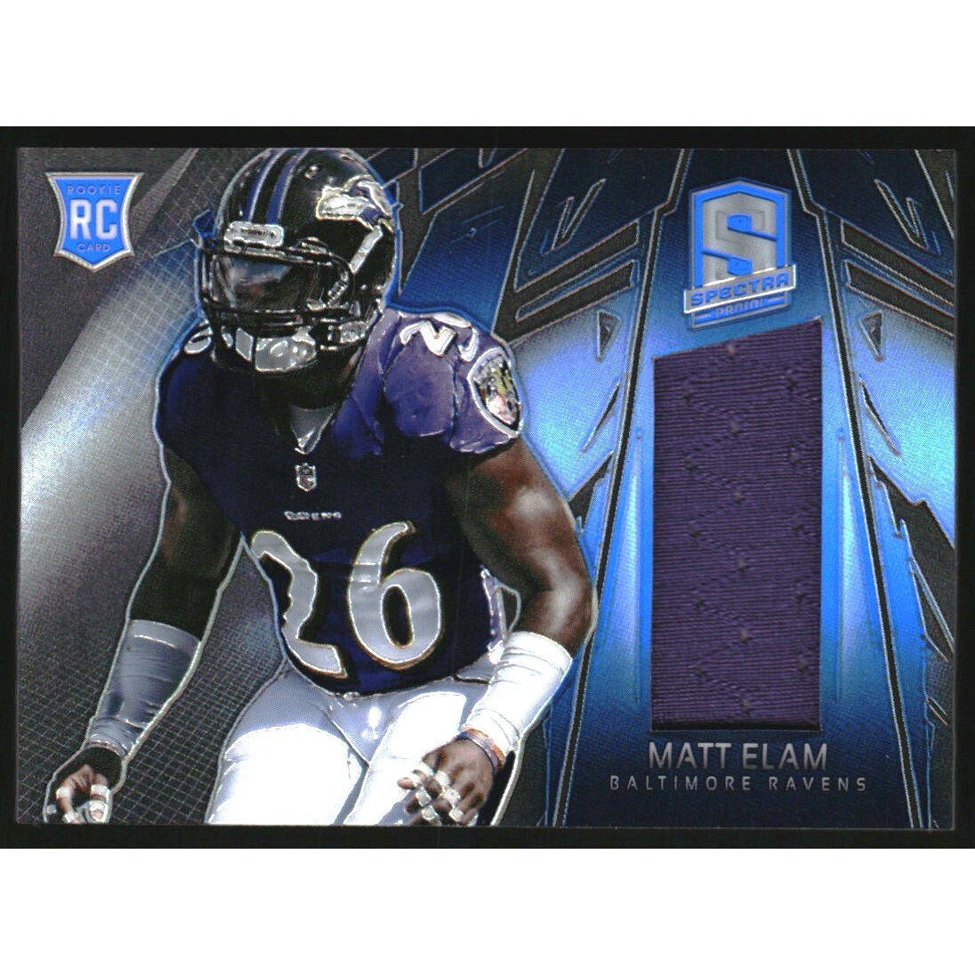 2013 Panini Spectra Rookie Materials Spectra Blue #168 Matt Elam/49. rookie card picture