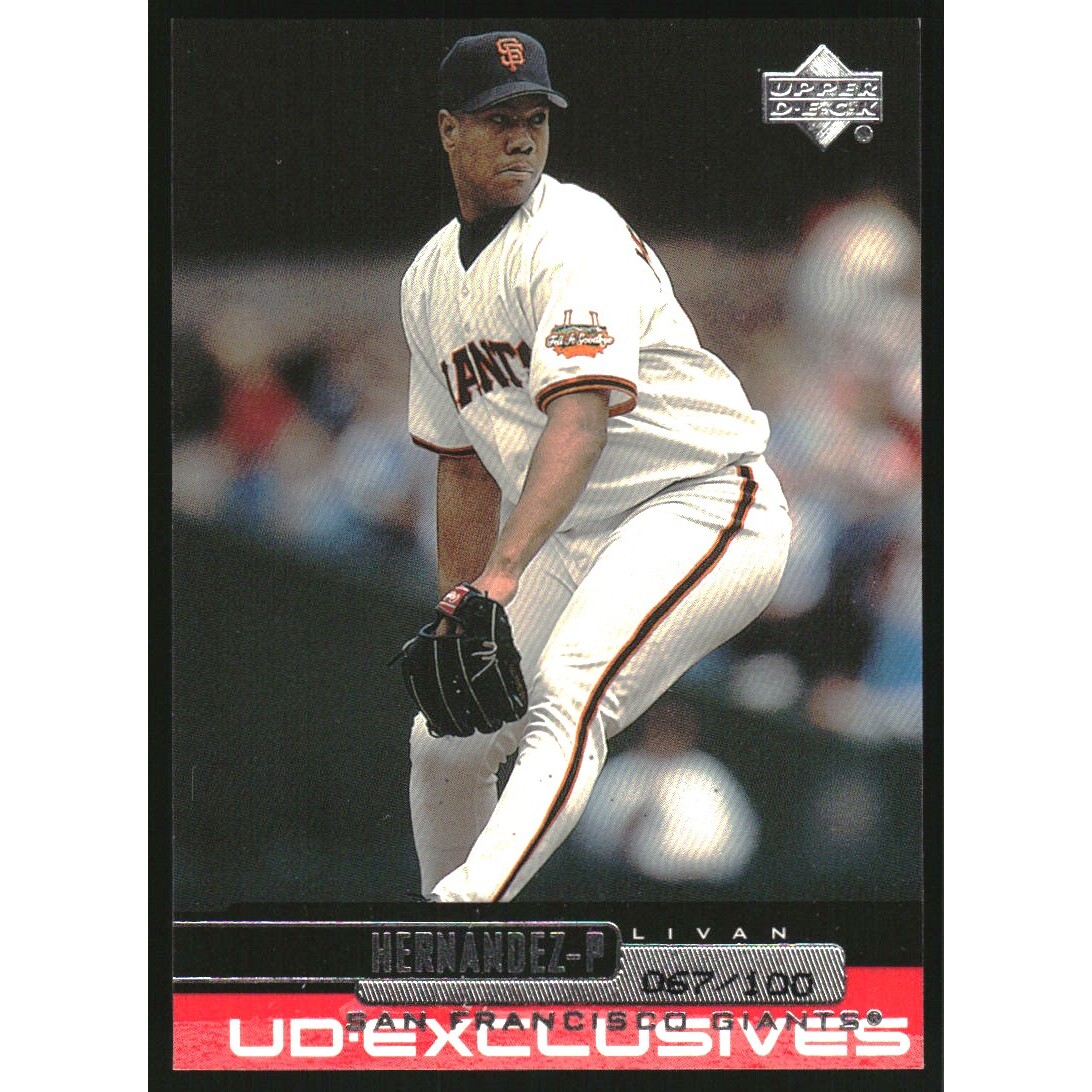 2000 Upper Deck Exclusives Silver #225 Livan Hernandez. rookie card picture