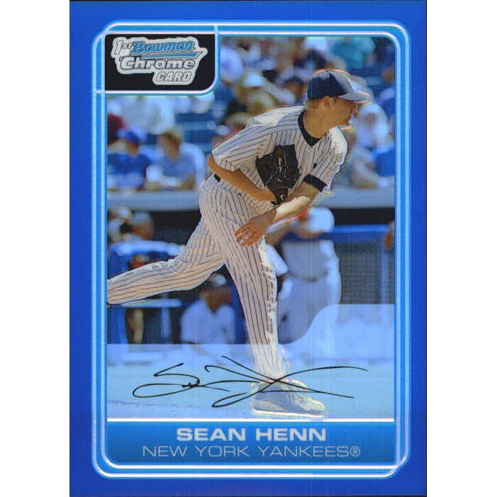 2006 Bowman Chrome Prospects Blue Refractors #BC154 Sean Henn. rookie card picture