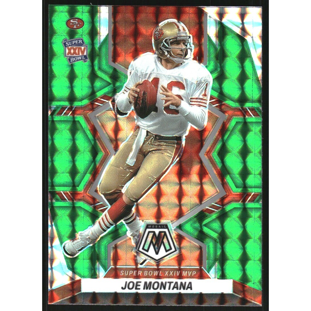2022 Panini Mosaic Mosaic Green #296 Joe Montana MVP