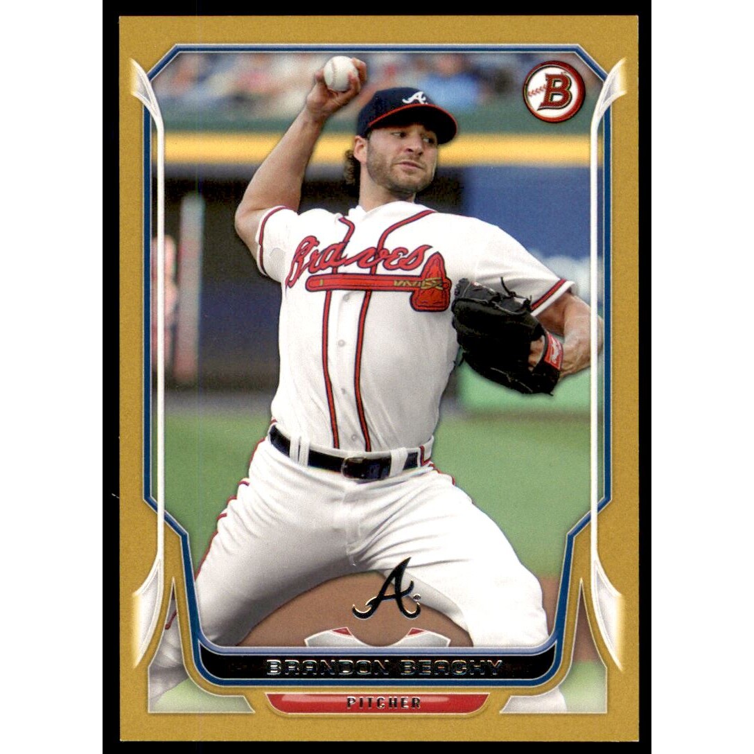 2014 Bowman Gold #4 Brandon Beachy. rookie card picture