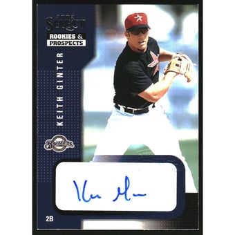 2002 Select Rookies and Prospects #55 Keith Ginter/Black Autograph