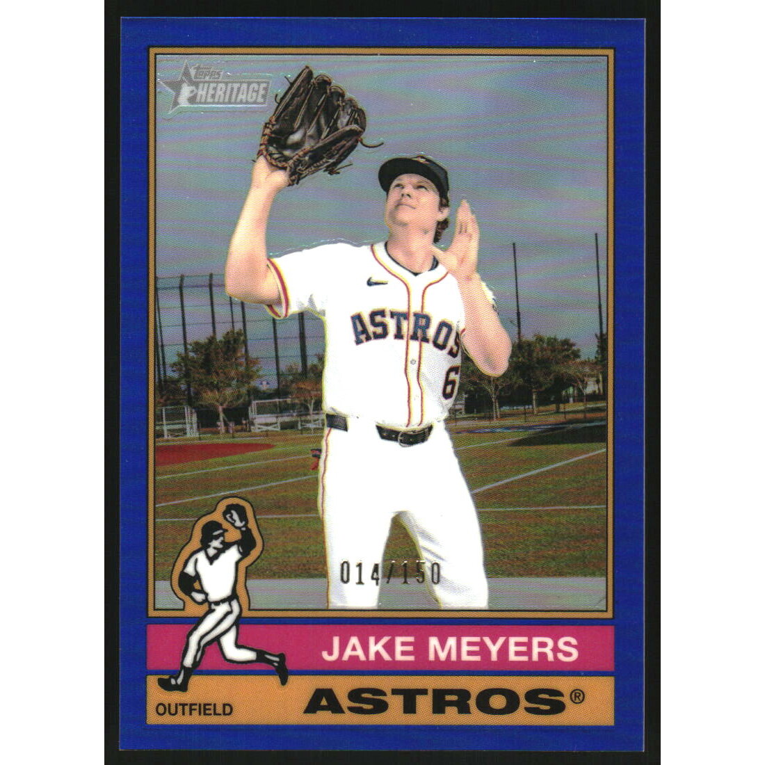 2025 Topps Heritage Chrome Blue Refractors #674 Jake Meyers