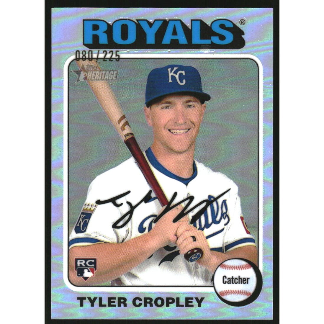 2024 Topps Heritage Chrome Silver Refractors #630 Tyler Cropley HN/225