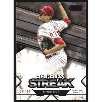 2017 Stadium Club Scoreless Streak Black #SSAN Aaron Nola