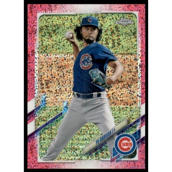 2021 Topps Chrome Magenta Speckle Refractors #177 Yu Darvish