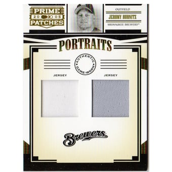 2005 Prime Patches Portraits Double Swatch #52 Jeromy Burnitz Jsy-Jsy/150