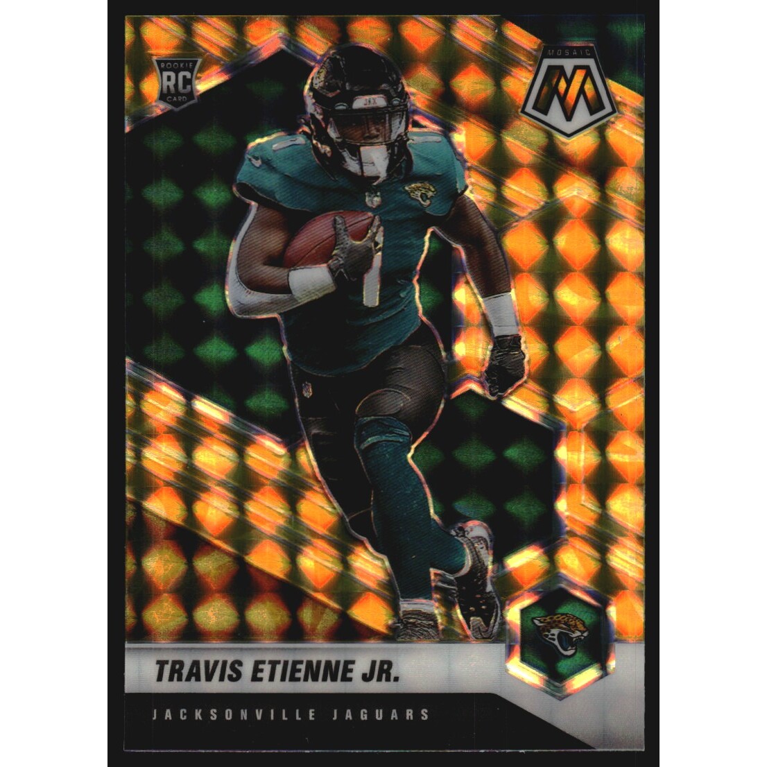 2021 Panini Mosaic Mosaic Reactive Yellow #314 Travis Etienne Jr.