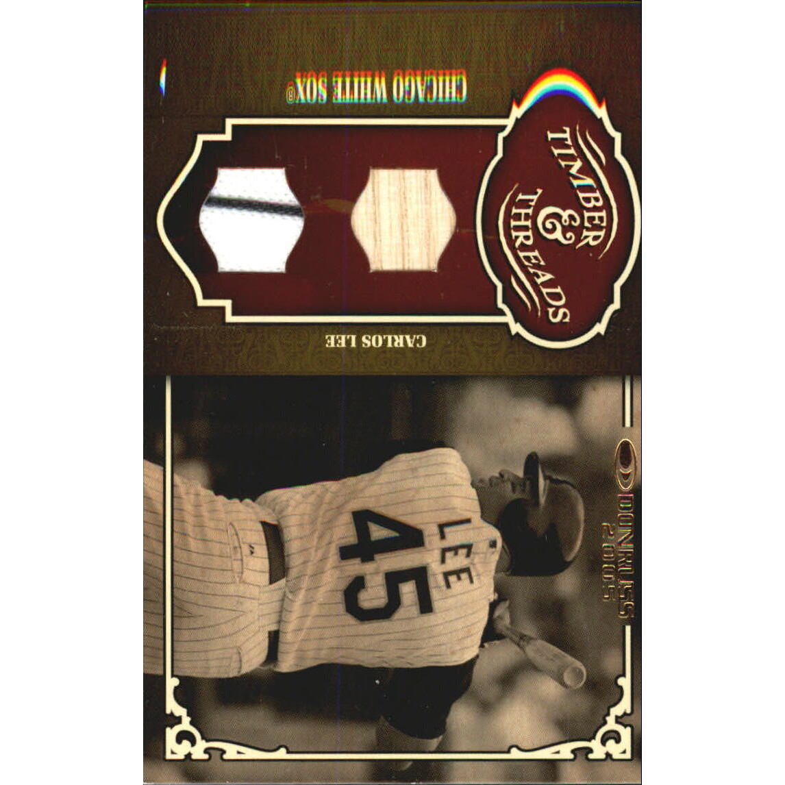 2005 Donruss Timber and Threads Combo #7 Carlos Lee Bat-Jsy