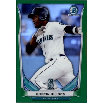2014 Bowman Chrome Mini Factory Set Green Refractors #85 Austin Wilson
