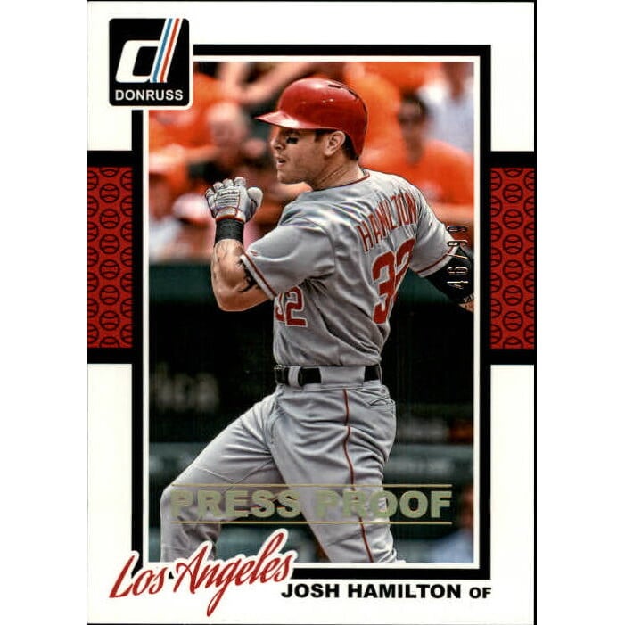 2014 Donruss Press Proofs Gold #74 Josh Hamilton