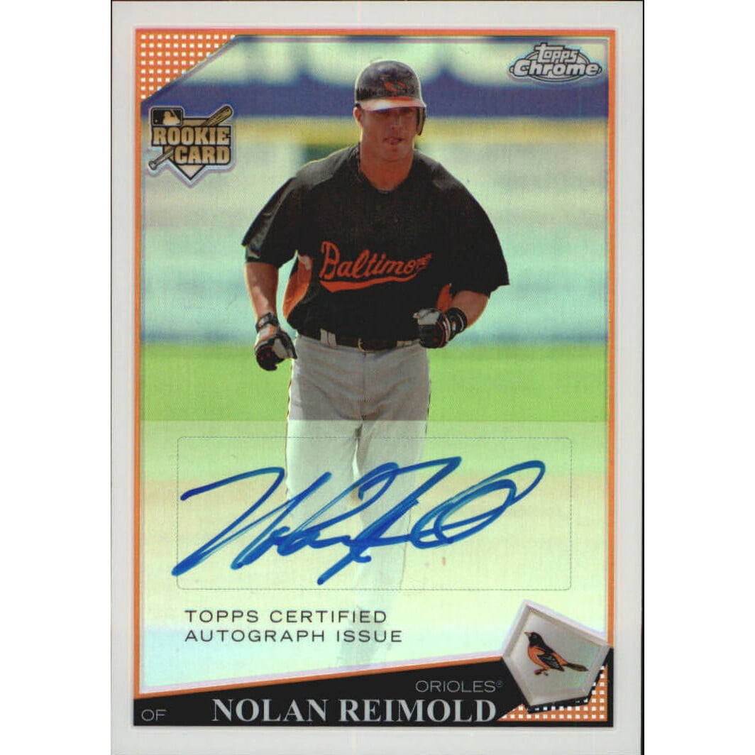2009 Topps Chrome Refractors #231 Nolan Reimold AU. rookie card picture
