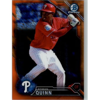 2016 Bowman Chrome Prospects Orange Shimmer Refractors #BCP155 Roman Quinn