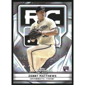 2025 Topps Chrome Black Rookie Design Variations #119 Zebby Matthews