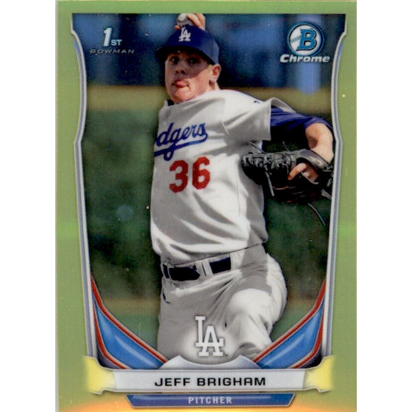 2014 Bowman Chrome Mini Factory Set Yellow Refractors #53 Jeff Brigham