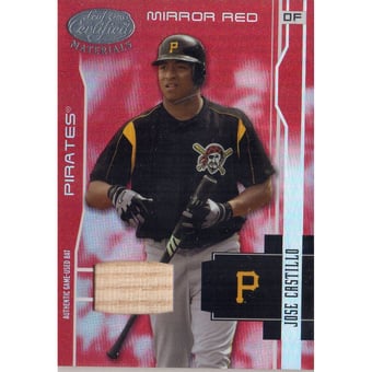 2003 Leaf Certified Materials Mirror Red Materials #150 Jose Castillo Bat/250