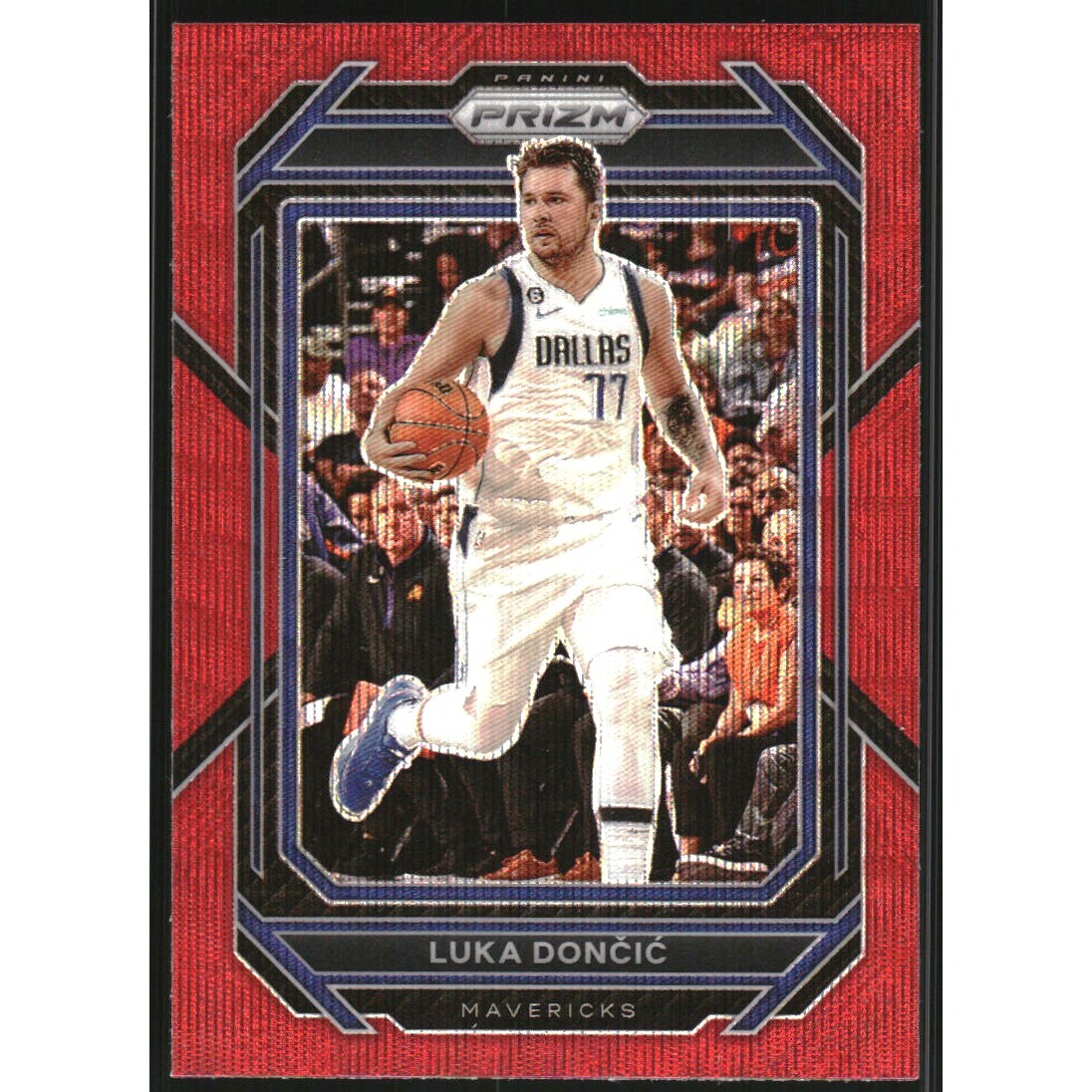 2022-23 Panini Prizm Prizms Ruby Wave #196 Luka Doncic