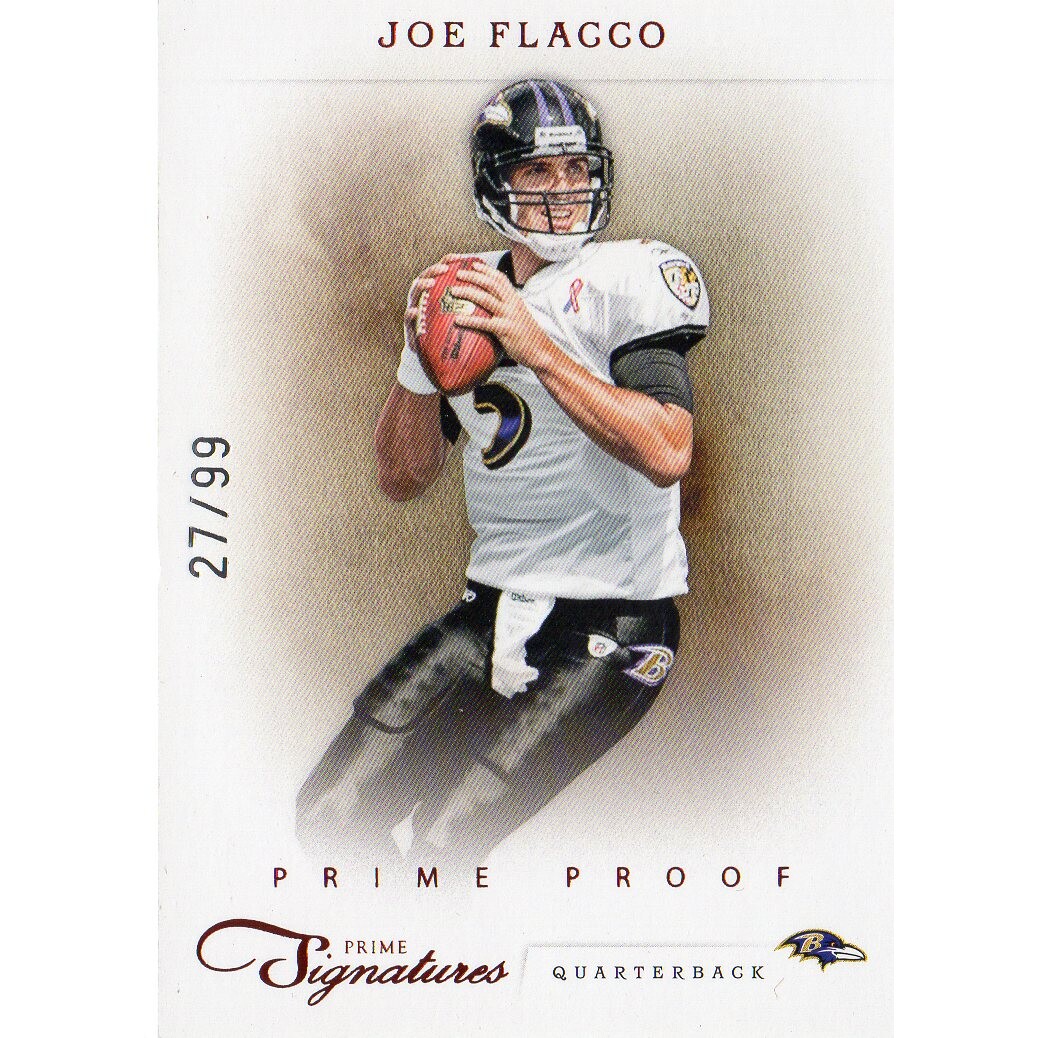 2011 Prime Signatures Prime Proof Red #95 Joe Flacco