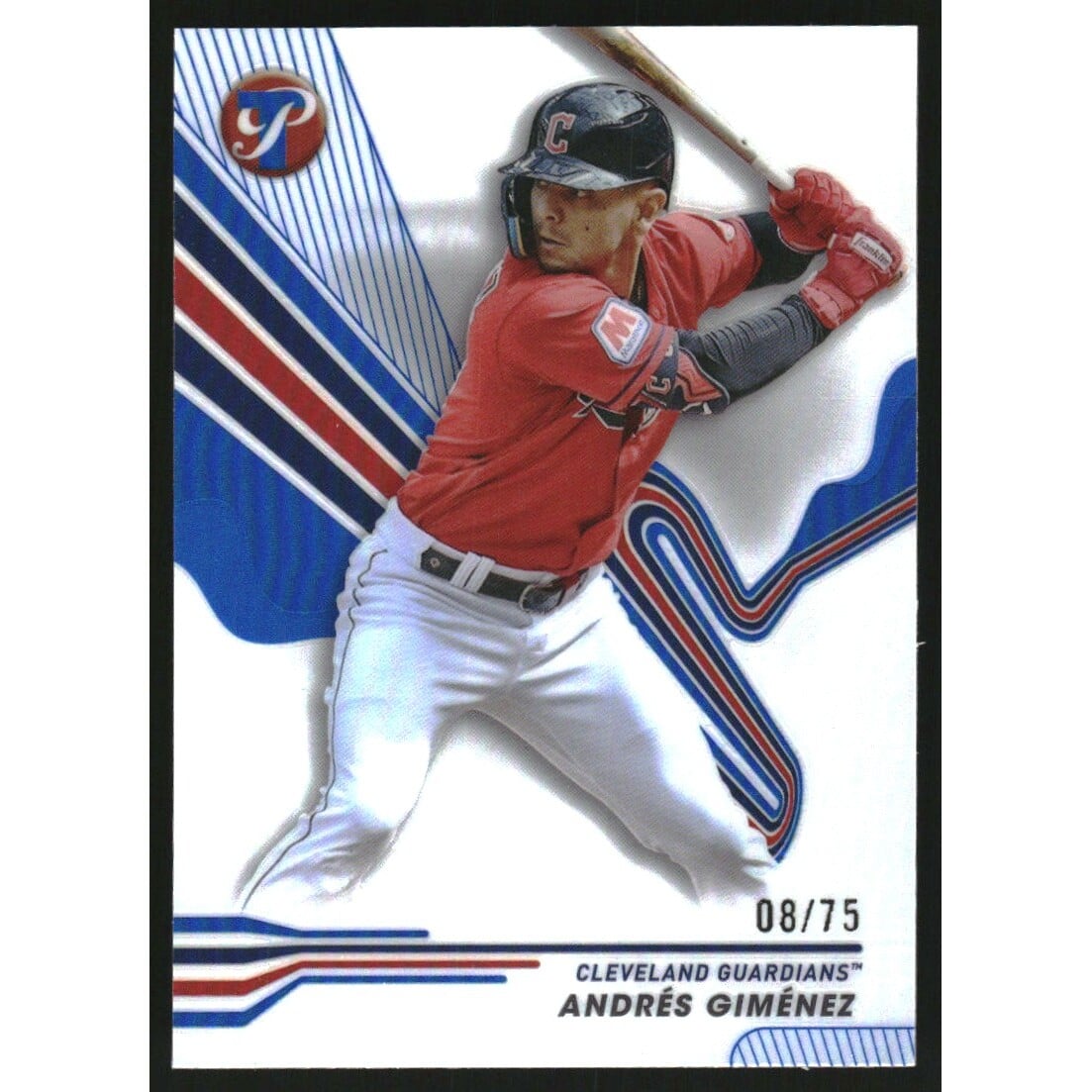 2024 Topps Pristine Blue Refractors #60 Andres Gimenez. rookie card picture