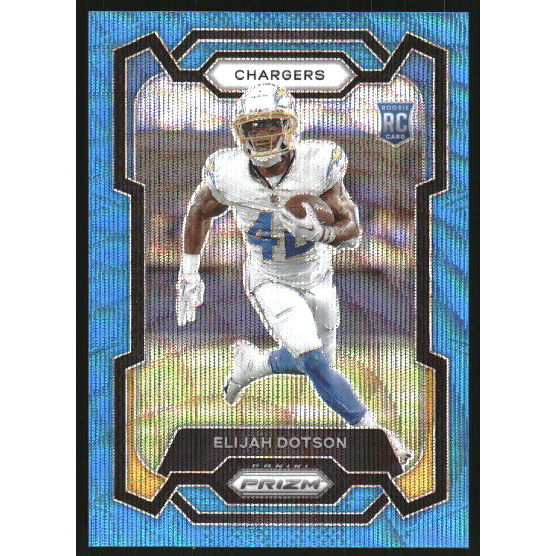 2023 Panini Prizm Prizms Blue Wave #352 Elijah Dotson. rookie card picture