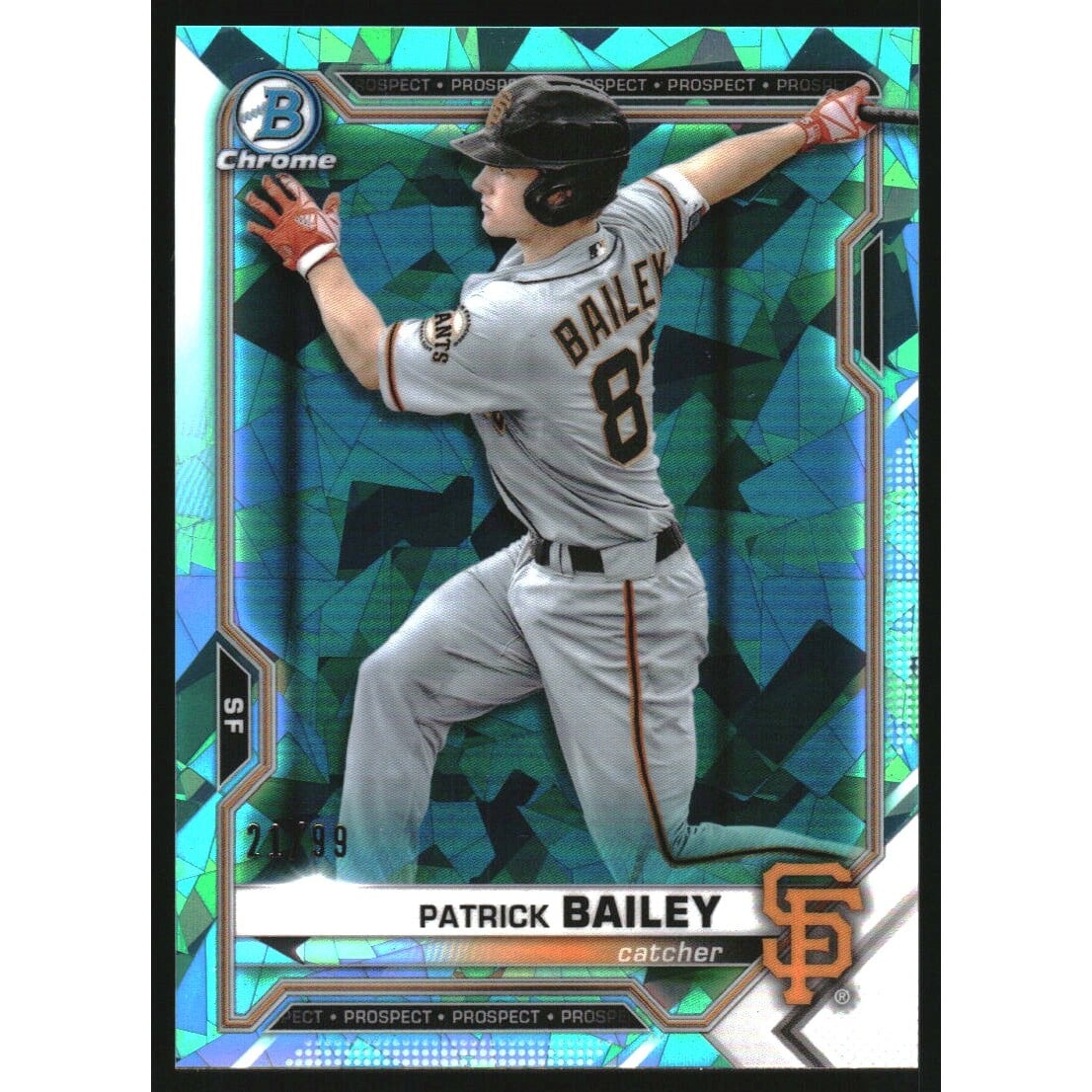 2021 Bowman Chrome Sapphire Prospects #BCP230 Patrick Bailey. rookie card picture