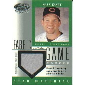 2001 Leaf Certified Materials Fabric of the Game #88CR Sean Casey/312